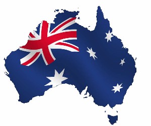 This map clearly shows that only the top half of Western Australia is British